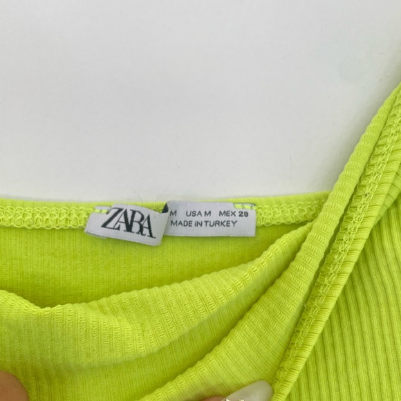 Lime green/yellow ribbed bodysuit - Picture 2 of 3